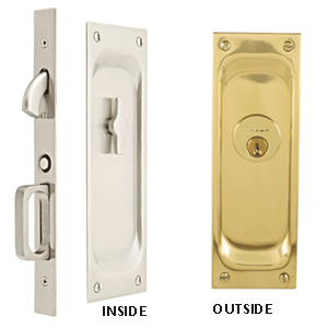  Emtek Keyed Pocket Door Set 