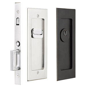  Emtek Keyed Pocket Door Set 