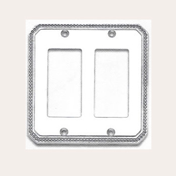  Omnia Hardware Beaded Double Switch Plate 