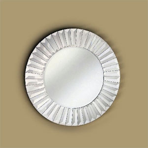  Afina Products Cut Glass Round Mirror 