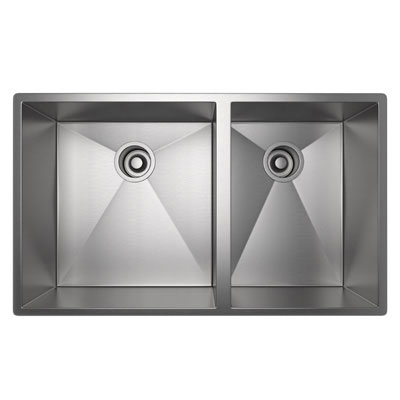  Rohl Double Bowl Stainless Kitchen Sink 