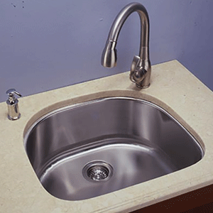  Empire Industries Single D-Shaped Stainless Sink 