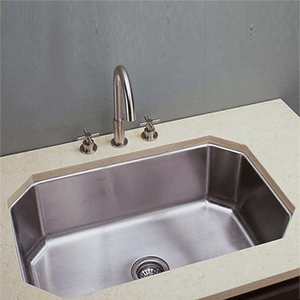  Empire Industries Single Large Hexagonal Stainless Sink 