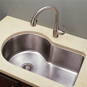  Empire Industries Single Large Key Hole Stainless Sink 