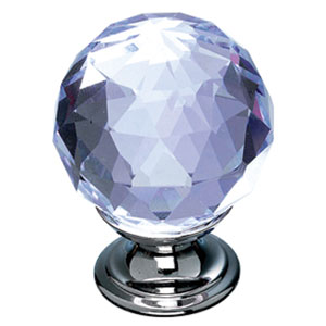  Top Knobs 1-3/8_dq_ Light Blue Crystal Cabinet Knob 
