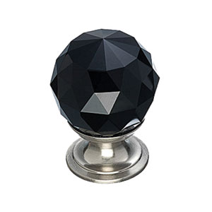  Top Knobs 1-1/8_dq_ Black Crystal Cabinet Knob 