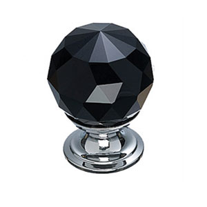  Top Knobs 1-1/8_dq_ Black Crystal Cabinet Knob 