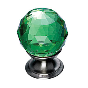  Top Knobs 1-1/8_dq_ Green Crystal Cabinet Knob 