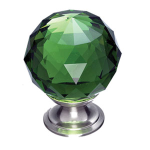  Top Knobs 1-3/8_dq_ Green Crystal Knob 