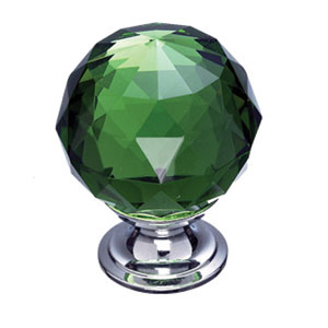  Top Knobs 1-3/8_dq_ Green Crystal Knob 