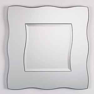  Alno 22_dq_ Wavy Square Beveled Mirror 