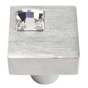  Atlas Homewares Square Off Center Crystal Knob 