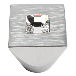  Atlas Homewares Square Centered Crystal Cabinet Knob 