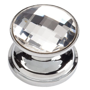  Atlas Homewares Round Large Crystal Cabinet Knob 