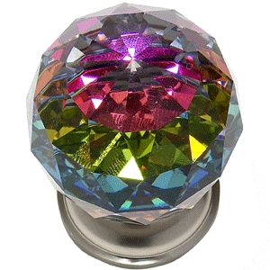  JVJ Hardware 1-9/16_dq_ Dia. Crystal Knob W/Prism 