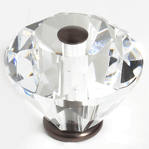  JVJ Hardware 1-9/16_dq_ Dia. Crystal Knob 