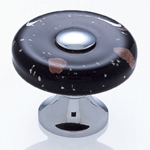  JVJ Hardware 1-3/8_dq_ Flat Round Glass Knob 