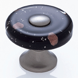  JVJ Hardware 1-3/8_dq_ Flat Round Glass Knob 