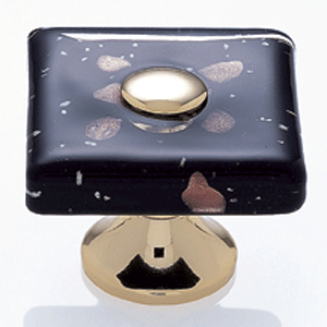  JVJ Hardware 1-3/8_dq_ Flat Square Glass Knob 