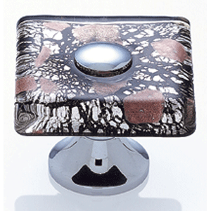  JVJ Hardware 1-3/8_dq_ Flat Square Glass Knob 