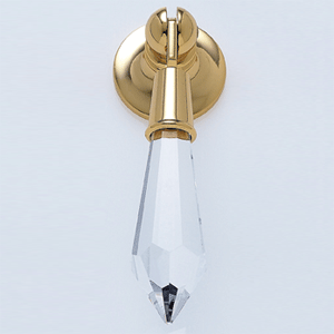  JVJ Hardware Crystal Tapered Baguette Pendant Pull 