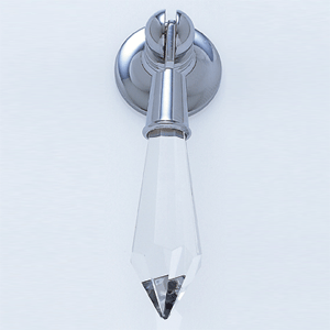  JVJ Hardware Crystal Tapered Baguette Pendant Pull 