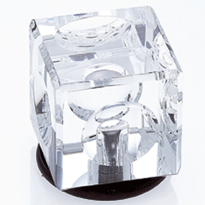  JVJ Hardware 1-3/16_dq_ Dia. Square Crystal Knob 