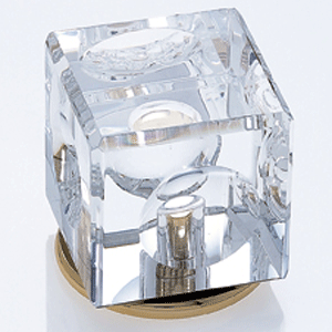  JVJ Hardware 1-3/16_dq_ Dia. Square Crystal Knob 