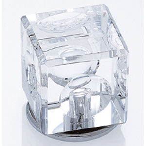  JVJ Hardware 1-3/16_dq_ Dia. Square Crystal Knob 