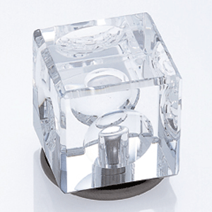  JVJ Hardware 1-3/16_dq_ Dia. Square Crystal Knob 