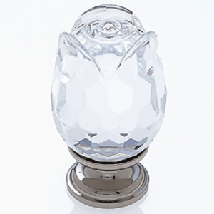  JVJ Hardware 1-3/16_dq_ Dia. Crystal Rose Knob 