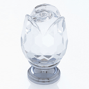  JVJ Hardware 1-3/16_dq_ Dia. Crystal Rose Knob 