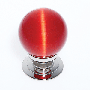  JVJ Hardware 30MM Red Cat's Eye Glass Knob 