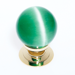  JVJ Hardware 30MM Green Cat's Eye Glass Knob 