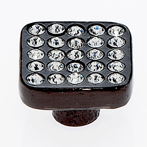  JVJ Hardware 28MM Crystal Encrusted Square Knob 