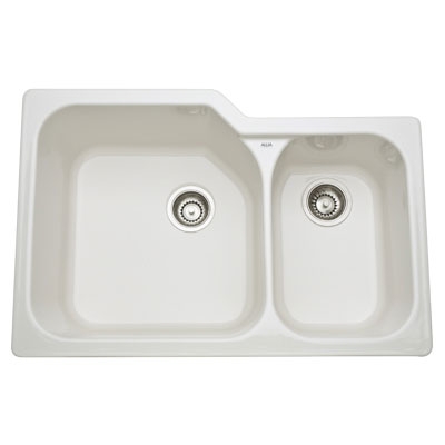  Rohl Allia Double Bowl Fireclay Kitchen Sink 