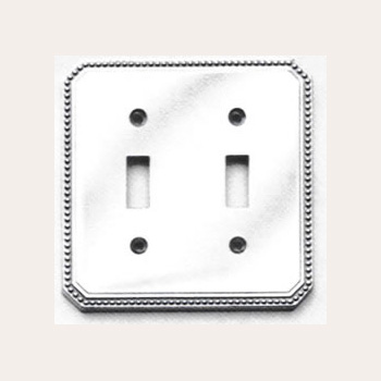  Omnia Hardware Beaded Double Switch Plate 