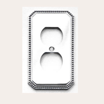  Omnia Hardware Beaded Duplex Receptacle Plate 