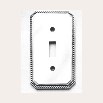  Omnia Hardware Beaded Single Switch Plate 