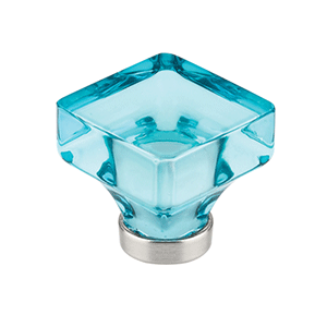  Emtek 1-3/8_dq_ Cyan Crystal Knob 