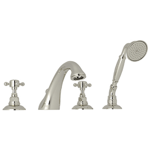  Rohl Deck Tub Filler W/Spray 