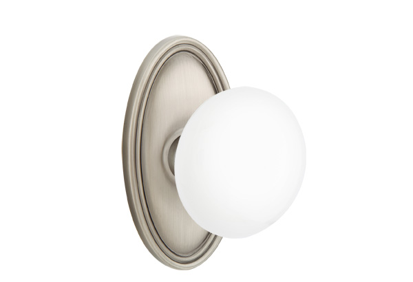  Emtek Ice White Knob 