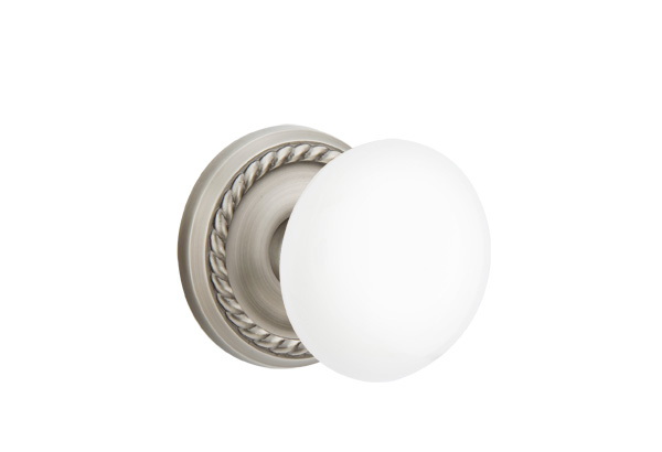  Emtek Ice White Knob 