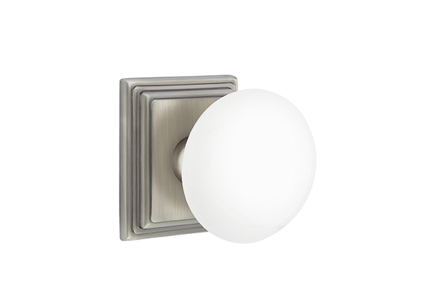  Emtek Ice White Knob 