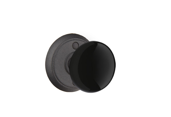  Emtek Madison Black Knob 