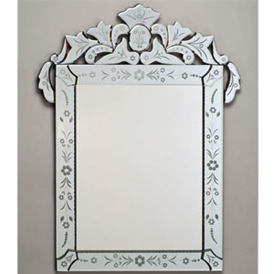  Afina Products Cut Glass Rectangular Mirror 