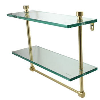  Allied Brass 16_dq_ Glass Double Shelf W/Bar 